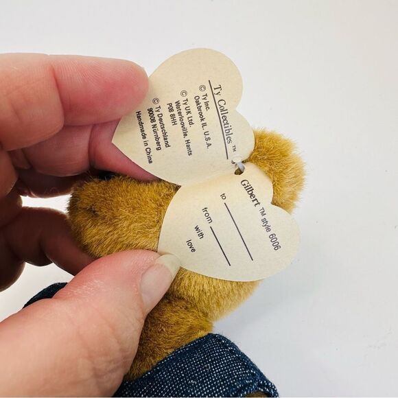 TY Collectibles 1993 Gilbert Articulated Teddy Bear 8 In - Picture 3 of 3